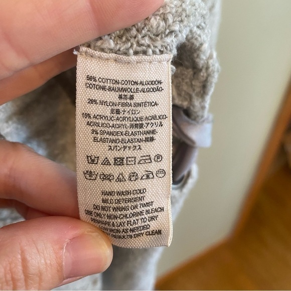 Free People Heart It Laces grey Oversized Sweater XS - Picture 7 of 8